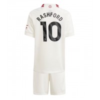Echipament fotbal Manchester United Marcus Rashford #10 Tricou Treilea 2023-24 pentru copii maneca scurta (+ Pantaloni scurti)